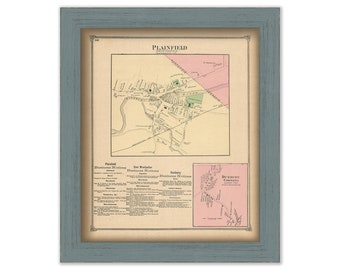 Village of PLAINFIELD, Vermont - 1873 Map