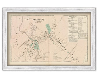 Village of KENNEBUNK , Maine 1872 Map