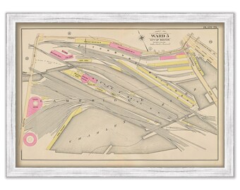 CHARLESTOWN, Boston, Massachusetts 1901 map, Plate 23 - Boston and Maine Rail Yards