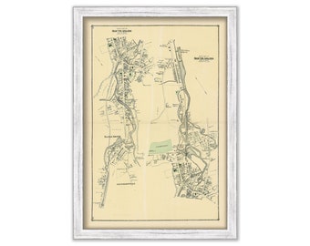 Village of SOUTH ADAMS, Massachusetts 1871 Map - Replica or Genuine ORIGINAL