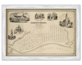 FALMOUTH HEIGHTS, Massachusetts 1873 Plan