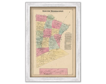 SOUTH MIDDLETON, Pennsylvania 1872 Map - Replica or Genuine ORIGINAL