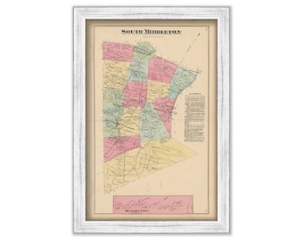 SOUTH MIDDLETON, Pennsylvania 1872 Map - Replica or Genuine ORIGINAL