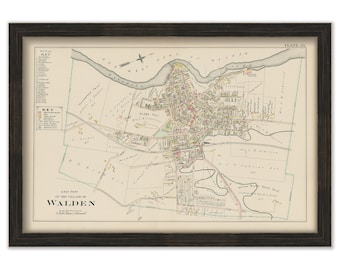 Village of WALDEN, New York 1903 Map - Replica or Genuine Original