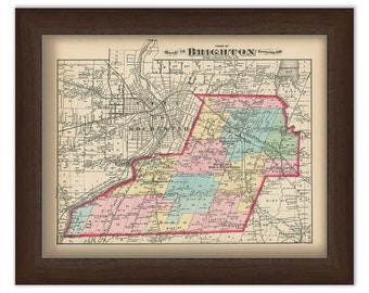 Town of BRIGHTON, New York 1872 Map