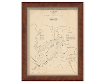 Clinton, Connecticut - Nautical Chart by George W. Eldridge 1901