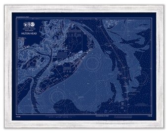 HILTON HEAD, South Carolina - Nautical Chart Blueprint 2015