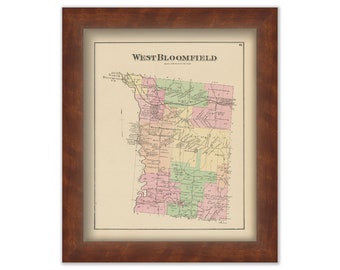 WEST BLOOMFIELD, Ontaro County, New York 1874 Map