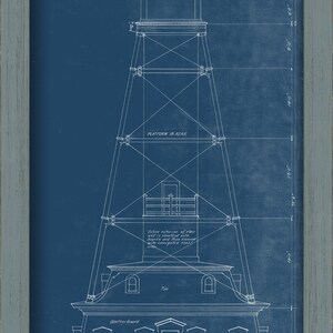CRAIGHILL CHANNEL Lower Range Rear Light, Maryland Blueprint Drawing