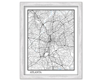 ATLANTA, Georgia  - Contemporary Map Poster