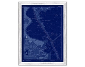 UPPER GALVESTON BAY, Texas - 2017 Nautical Chart Blueprint