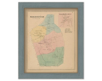 MARLBOROUGH, Hartford County, Connecticut, 1869 Map, Replica or GENUINE ORIGINAL