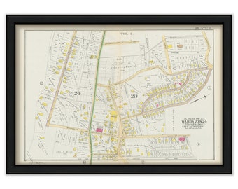DORCHESTER, Massachusetts 1889 map, Plate 11 -  Magnolia St, Quincy St - Replica or GENUINE ORIGINAL