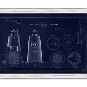 Duxbury Pier Light AKA Bug Light - Blueprint Lighthouse Plans - 1872