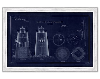 Duxbury Pier Light AKA Bug Light - Blueprint Lighthouse Plans - 1872