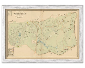 WEST ROXBURY, Massachusetts 1899 map, Plate 17 - Replica or GENUINE Original