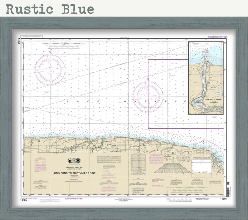 Long Pond to Thirty Mile Point and Point Breeze Harbor 2014 Nautical Chart New York