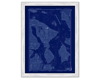 ROSARIO STRAIT-Northern Part, Washington  -  2010 Nautical Chart Blueprint