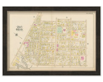 CAMBRIDGE, Massachusetts 1894 Plate 12, Cambridgeport