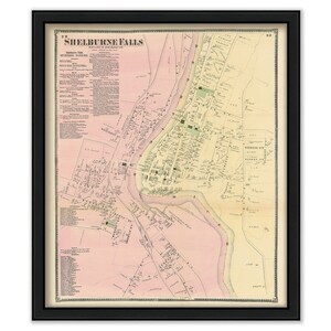 SHELBURNE FALLS, Massachusetts 1871 Map