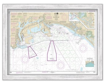 SAN PEDRO BAY, California - 2015 Nautical Chart