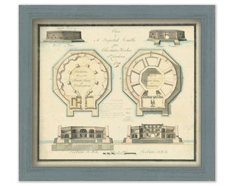 CASTLE PICKNEY, Charleston, South Carolina -  1810 Drawing and Plan