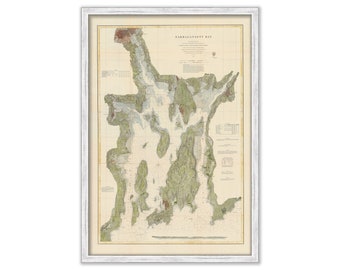 NARRAGANSETT BAY, Rhode Island - Nautical Chart by United States Coast and Geodetic Survey 1873