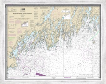 MONHEGAN ISLAND to Cape Elizabeth, Maine - Nautical Chart 2016