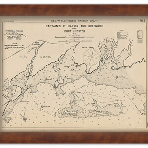 Greenwich and Port Chester - Nautical Chart by George W. Eldridge 1901