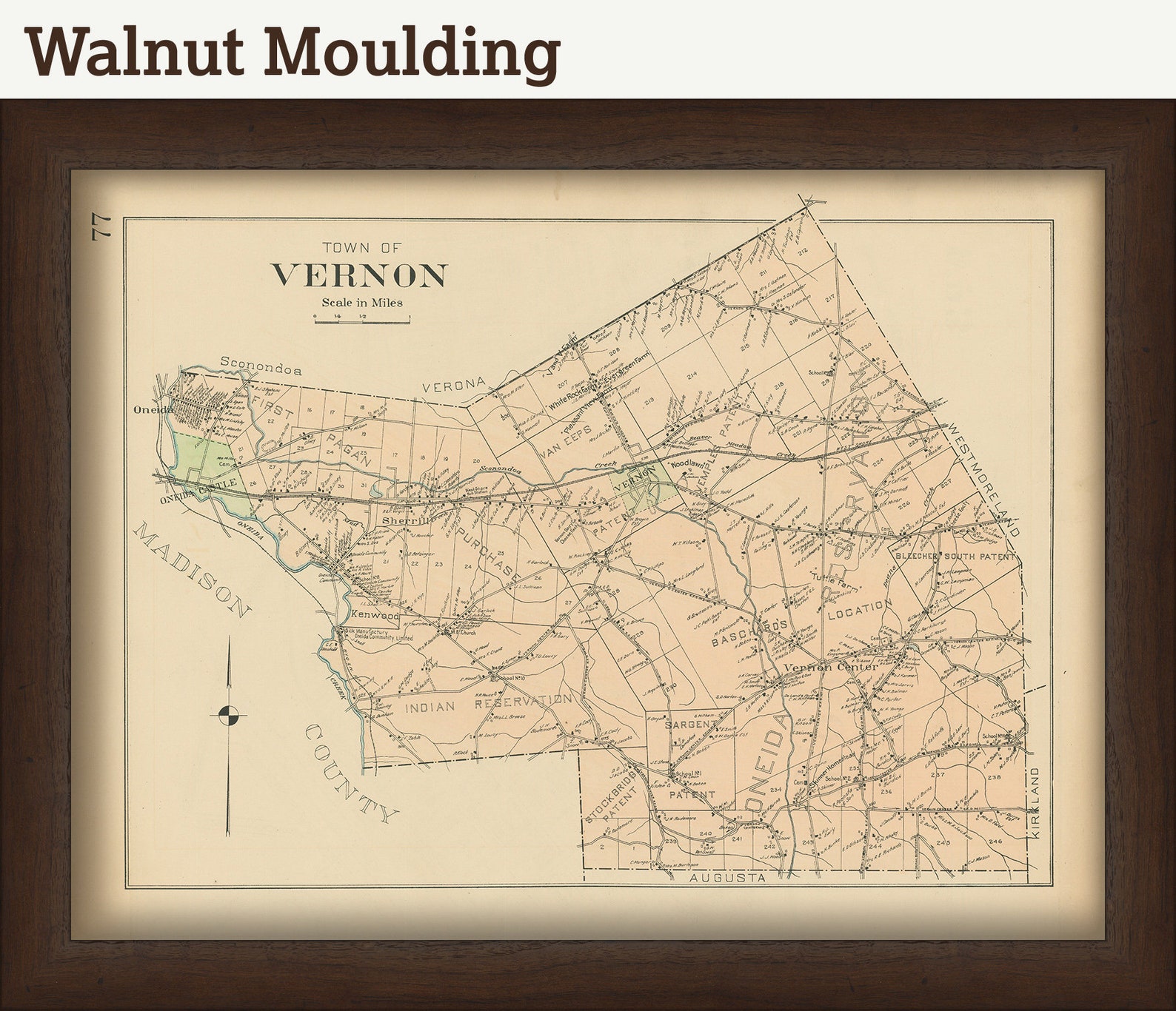 VERNON New York 1907 Map Etsy
