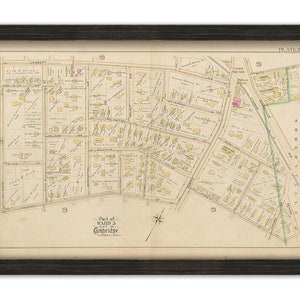 CAMBRIDGE, Massachusetts 1894 Plate 25, Avon Hill/Porter Square