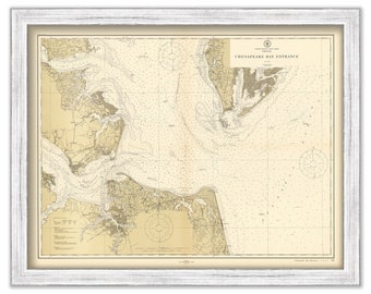 CHESAPEAKE BAY ENTRANCE, Virginia  -  1911 Nautical Chart