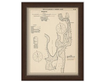 Warren, Rhode Island - Nautical Chart by George W. Eldridge 1901