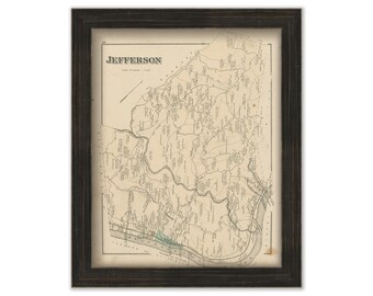 JEFFERSON, Pennsylvania 1876 Map - Replica or Genuine ORIGINAL