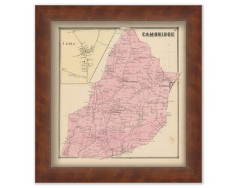 Town of CAMBRIDGE, New York 1866 Map