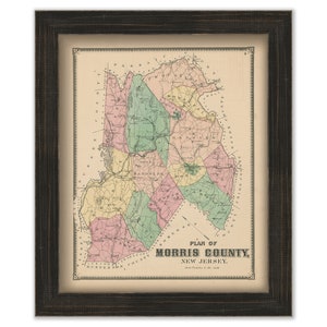 MORRIS COUNTY, New Jersey 1868 - Replica or Genuine Original Map