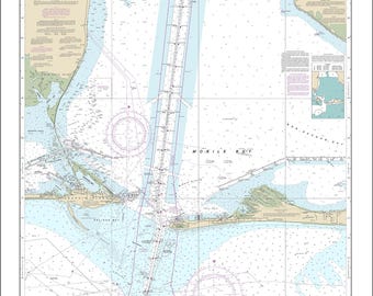 FORT MORGAN, Alabama - 2016 Nautical Chart