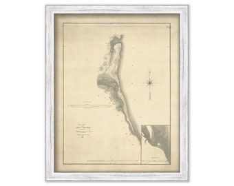 Mouth of the NORTH RIVER, Massachusetts  -  1829 Plan of Survey