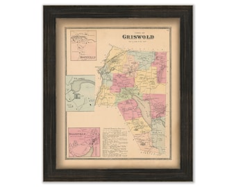 GRISWOLD, Connecticut, 1868 Map