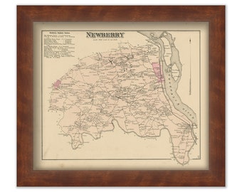 NEWBERRY, Pennsylvania 1876 Map - Replica or Genuine ORIGINAL