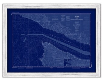 Strait of Juan De Fuca, Washington  -  2013 Nautical Chart Blueprint