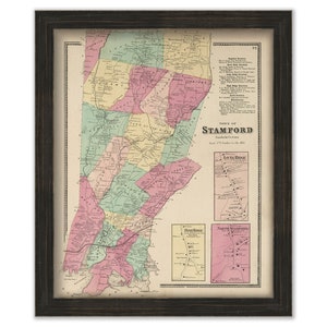 STAMFORD, Connecticut Map 1867