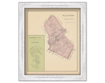 PLAISTOW, New Hampshire 1892 Map