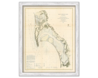 San Diego Harbor, California 1857 Nautical Chart