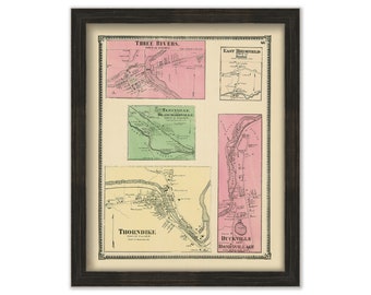 Villages of PALMER, Massachusetts 1870 Map