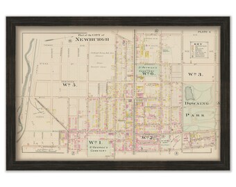 NEWBURG, New York 1903 Map - Replica or Genuine Original