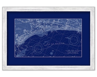 FORT MYERS BEACH, Florida  - 2018 Nautical Chart Blueprint