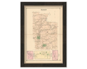 MANLIUS, New York -  1874 Map