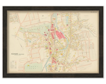 ADAMS Center, Massachusetts 1904 Map - Replica or Genuine Original