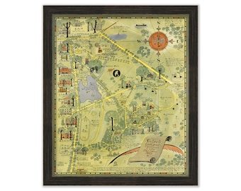 COLGATE UNIVERSITY, New York - 1927 Map